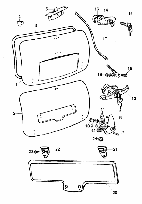MK1 トランク ヘリテイジ製　※別途大型送料180サイズ