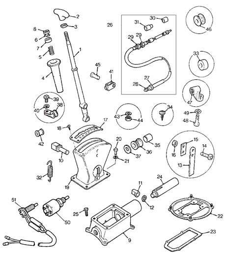 ギア  セレクターケーブル (65-92 850-1000cc)