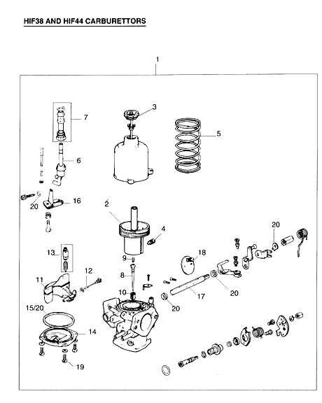 SU HIF38 キャブレター Assy 1.3 並行車